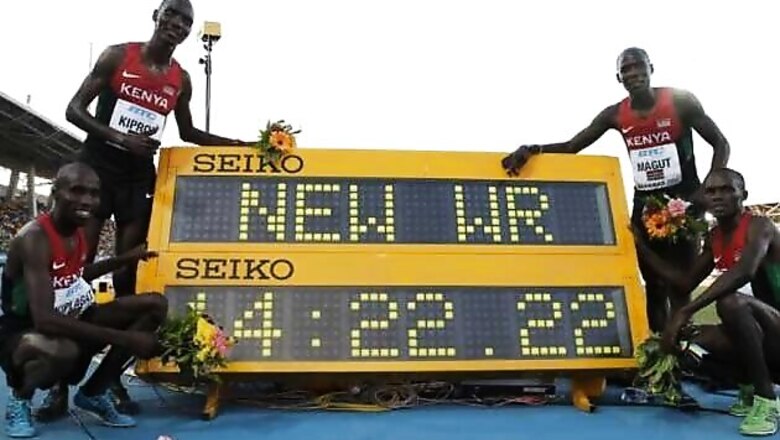 Kenyan men break 4x1500 metres relay world record