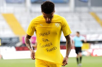 Bundesliga: Jadon Sancho Scores Hat-trick, Lifts Jersey to Join 'Justice for George Floyd' Protest