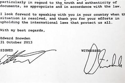 Snowden writes to Germans to seek support in spy row