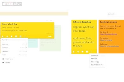 Google's updated Keep service now lets you label notes, add recurring reminders