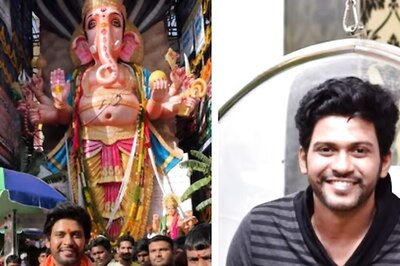 Miss Shetty Mr Polishetty Actor Naveen Polishetty Offers Prayers At Hyderabad's Khairatabad Ganesh