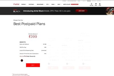 Airtel Rolls Out New Postpaid Plans: Rs 399 Onwards And New Family Plans With More 4G