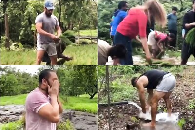 Salman Khan Enjoys Planting Rice With Iulia Vantur at His Panvel Farmhouse; Watch Video