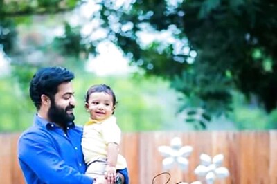 Snapshot: Aww! NTR Jr poses for an adorable photo with son Abhay Ram