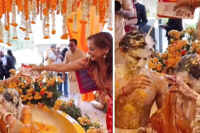 Watch: Man Saves His Bride From Unwanted Milk Bath During Haldi And We Are In Complete Awe Of Him